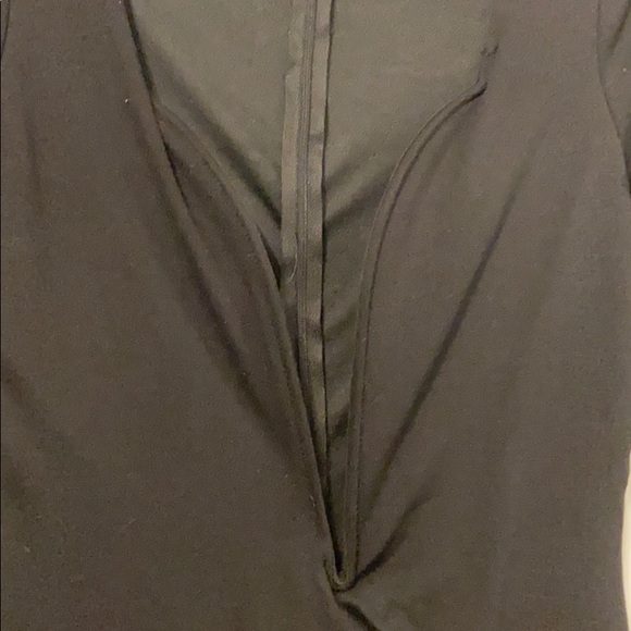 Deep v mini black long sleeve dress - Picture 5 of 5